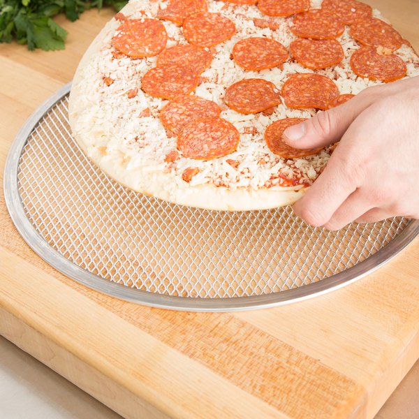 Parrilla de acero inoxidable Pan Pizza Screen /Aluminum Mesh Pizza Trays 0 de la barbacoa del NSF del servicio de alimentación de RK Bakeware China