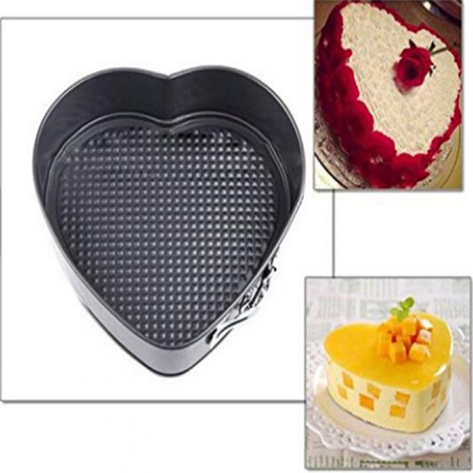La torta Pan Non-Stick Cheesecake Pan Mould de Springform Pan Heart Shape Mini Bakeware del corazón con la parte inferior del descenso cuece las herramientas