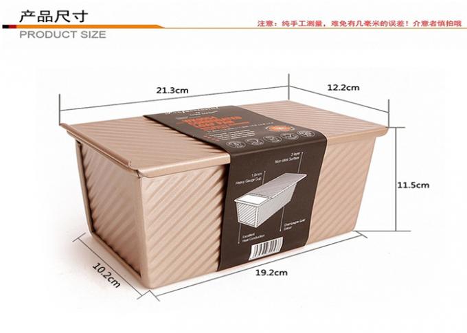 El pan de aluminio antiadherente del oro del NSF del servicio de alimentación de RK Bakeware China critica la cacerola acanalada 1 de Pan Bread Tin Loaf Bread del pan
