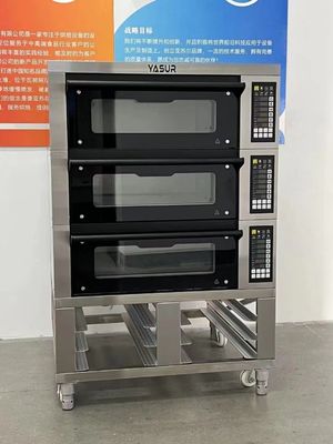 Horno de panadería de la cubierta de Yasur 9 Tray Bakery Deck Oven Electric 300c 40x60 3