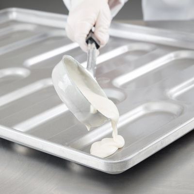 41055 esmaltó el bollo redondeado de acero aluminizado Pan Tray del hoagy del final
