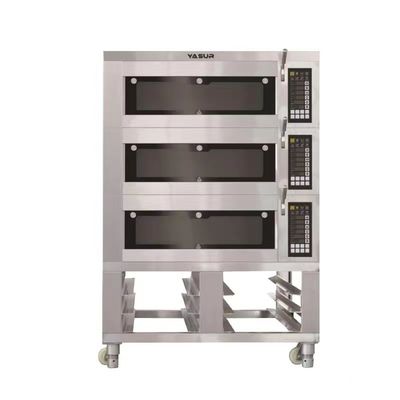 cubierta eléctrica comercial 6 Tray Oven del horno 3 de la cubierta de 11kw 300c 18&quot; bandejas de X26” los E.E.U.U.