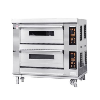 6 cubierta modular Oven With Steam Stone del gas de la panadería de la bandeja 40x60