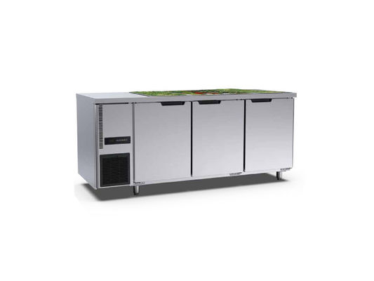 3 acero inoxidable vertical comercial del congelador 1800×700×800m m de la puerta para el hotel de la panadería