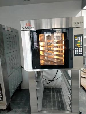 Bandejas convencionales de Oven Five los E.E.U.U. del gas del aire caliente de Yasur 18&quot;” pan del cruasán X26 y horno daneses 9.5Kw de los pasteles, con vapor