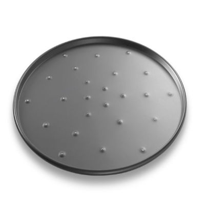 9&quot; cacerola de aluminio perforada de Tray Anodized Round Perforated Pizza que cuece