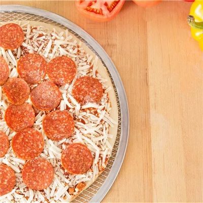 Parrilla de acero inoxidable Pan Aluminum Mesh Pizza Tray de la barbacoa del NSF 1m m del servicio de alimentación