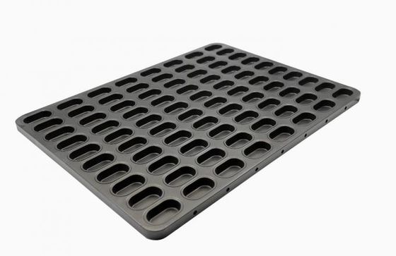 Bandeja de aluminio grande del NSF Jelly Bar Nonstick Snack Bar de la bandeja de 64 cavidades que cuece