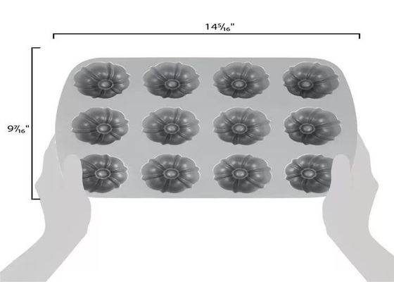 Calidad comercial de aluminio de Bundtlette del compartimiento del NSF de Pan For Foodservice del mollete del palillo de 12 moldes no